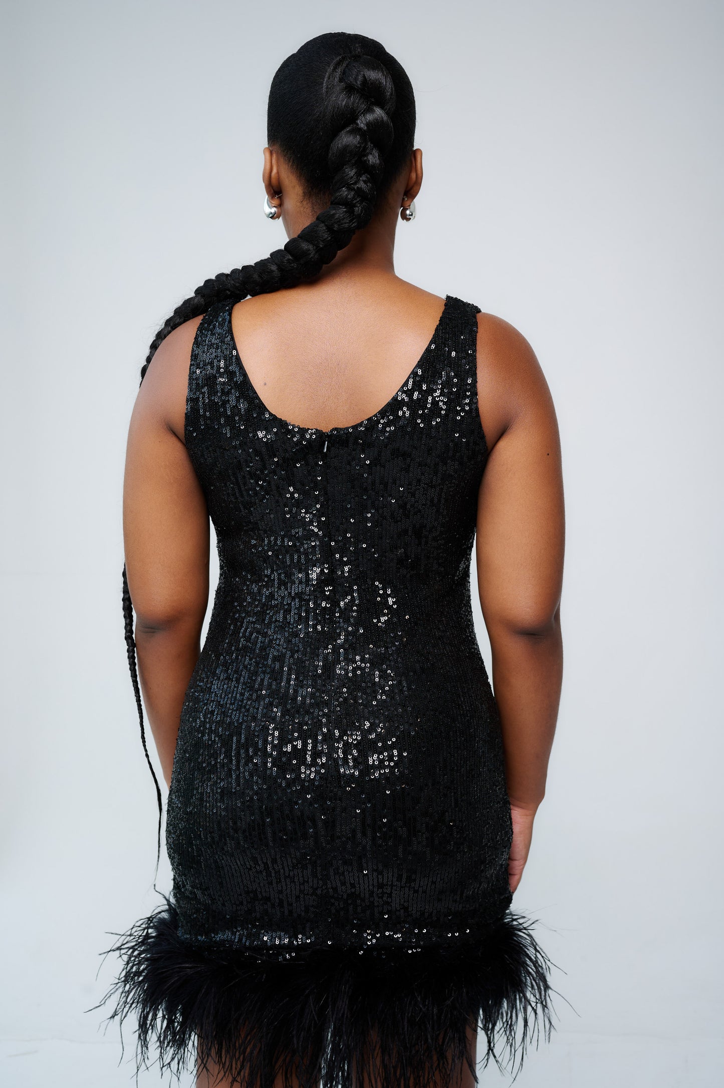 Celestial Sparkle Sequin Cocktail Dress