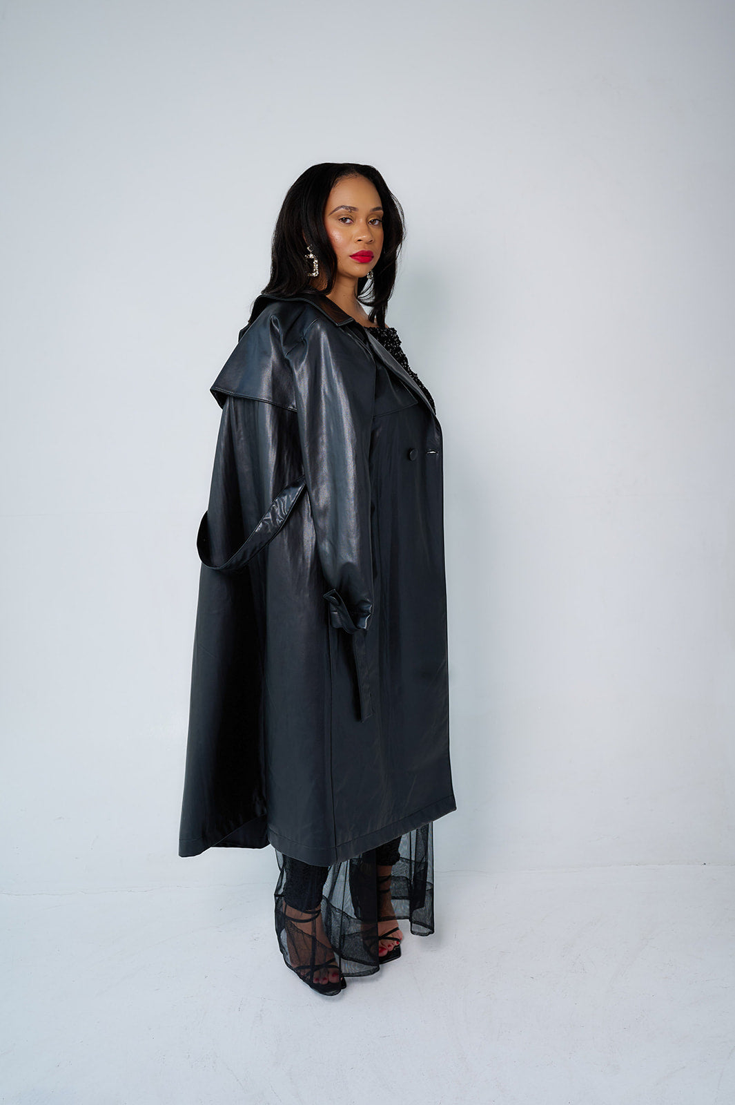 Vegan Leather Trenchcoat